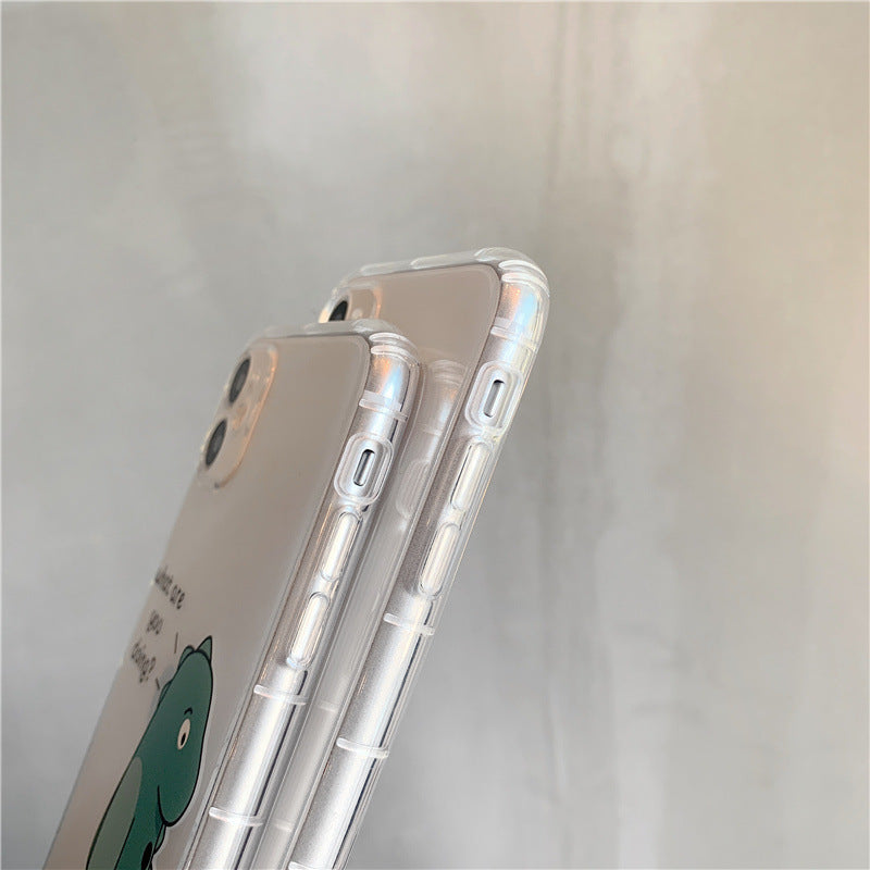 Simple Transparent Airbag Anti-fall Mobile Phone Case Protective Cover For Cute Couples Simple Transparent Airbag Anti-fall Mobile Phone Case Protective Cover For Cute Couples
